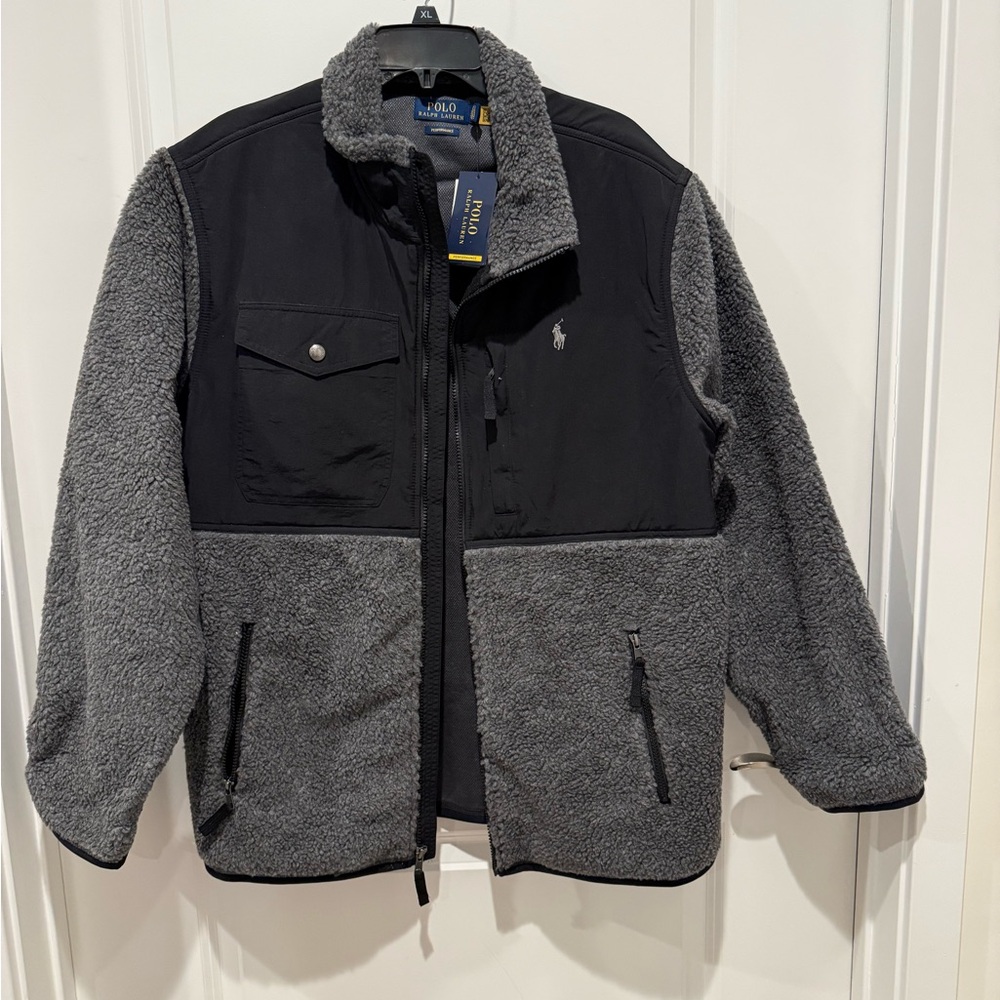 Polo Ralph Lauren Men's Black and Gray Performance Jacket